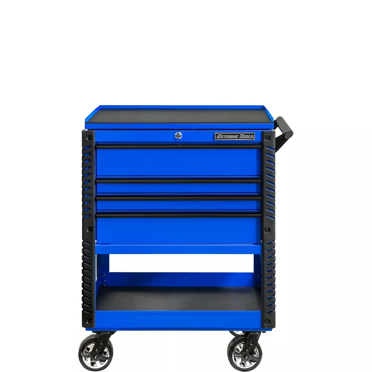 Extreme Tools 33" 4 Drawers Deluxe Tool Cart with Pry Bar Holders - Image 9