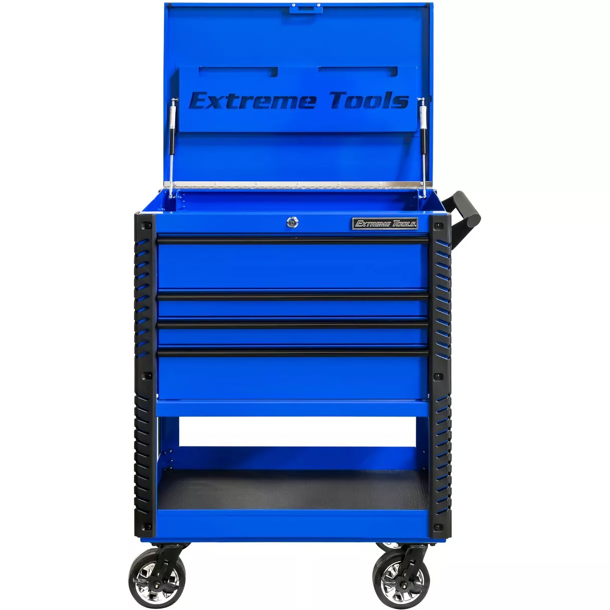 Extreme Tools 33" 4 Drawers Deluxe Tool Cart with Pry Bar Holders - Image 10