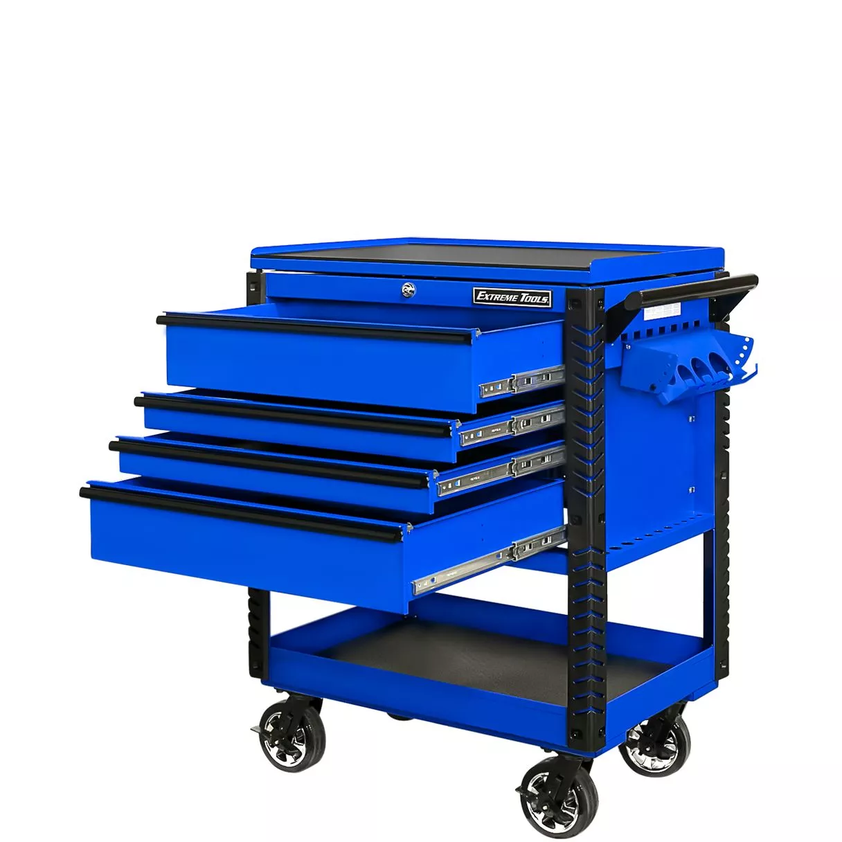 Extreme Tools 33" 4 Drawers Deluxe Tool Cart with Pry Bar Holders - Image 15