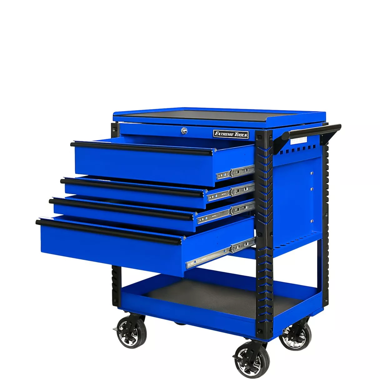 Extreme Tools 33" 4 Drawers Deluxe Tool Cart with Pry Bar Holders - Image 16