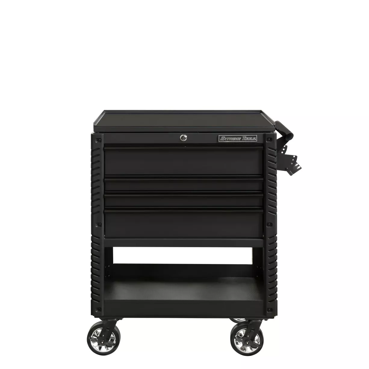 Extreme Tools 33" 4 Drawers Deluxe Tool Cart with Pry Bar Holders - Image 5