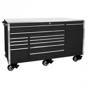 Alternative view of Extreme Tools Professional 76" 12 Drawers Roller Cabinet includes Vertical Drawer with Power Strip