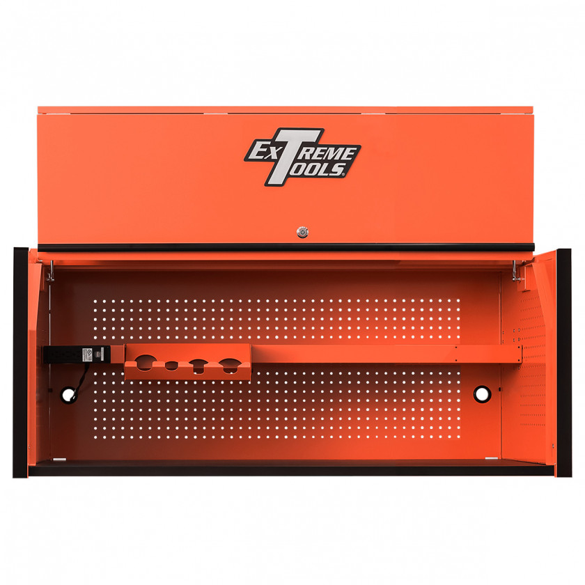 Extreme Tools RX 55 x 25 inch Worstation Hutch -RX552501HCORBK-Open-Lid
