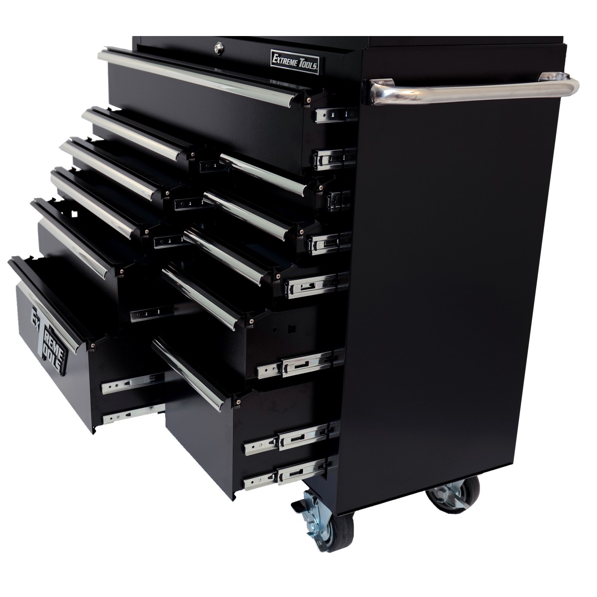 Extreme Tools PWS4124RCTXBK 41 inch 11 Drawer 24 inch Deep Roller Cabinet - Black