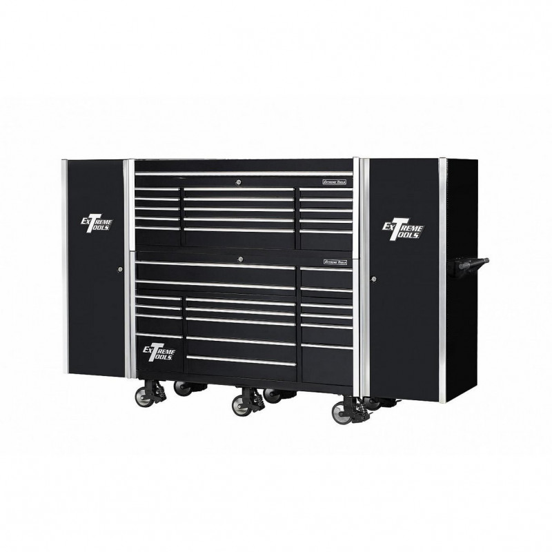 Extreme Tools Combo 72" Roller Top Chest & 2 Side Lockers