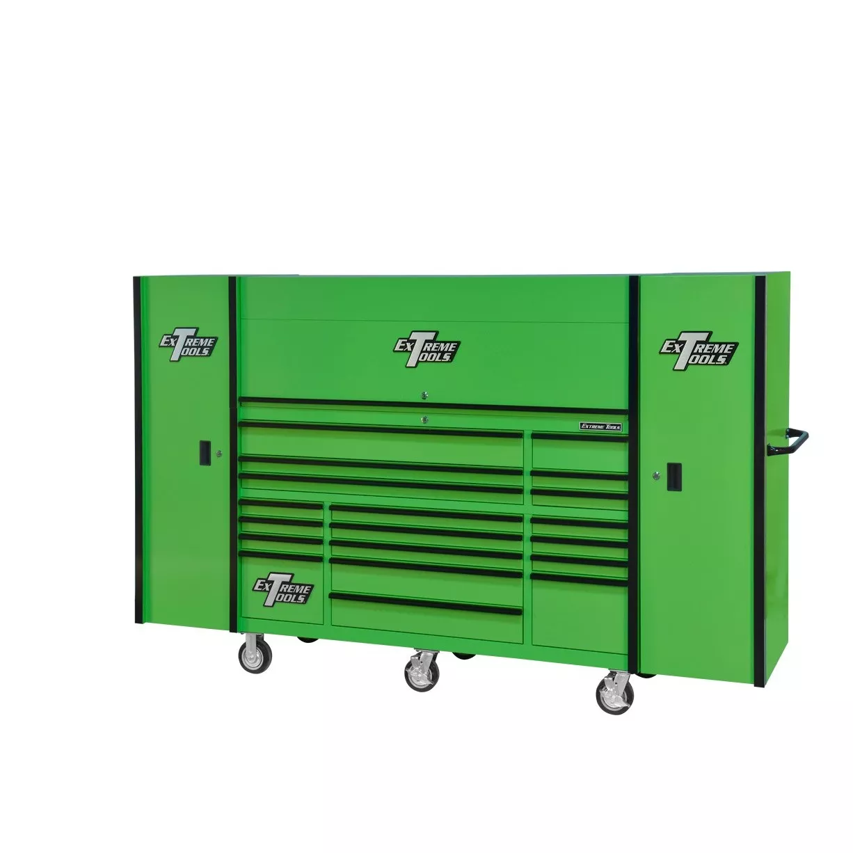 Extreme Tools 72" x 25" 19 Drawers Roller, Hutch & 2 Side Lockers Combo - Image 11