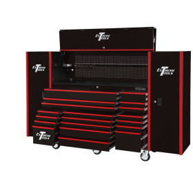 72" Tool Cabinet with Hutch and Side Lockers