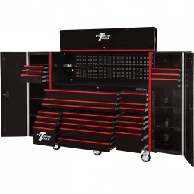 Alternative view of Extreme Tools 72" x 25" 19 Drawers Roller, Hutch & 2 Side Lockers Combo