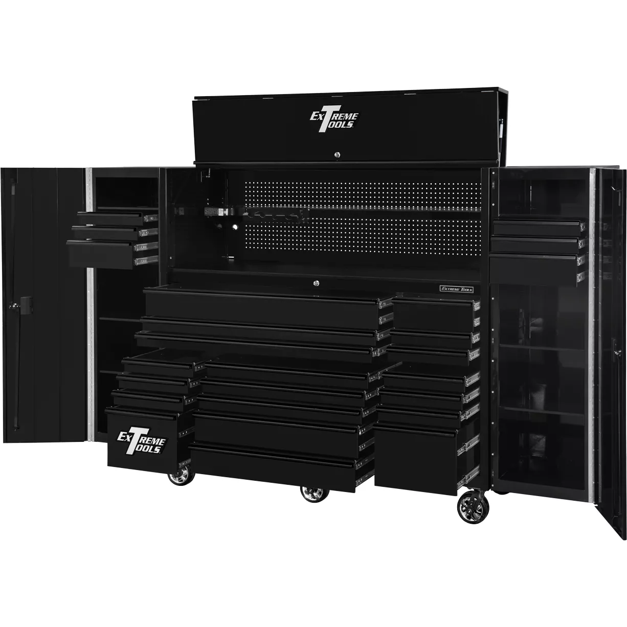 Extreme Tools 72" x 25" 19 Drawers Roller, Hutch & 2 Side Lockers Combo - Image 18