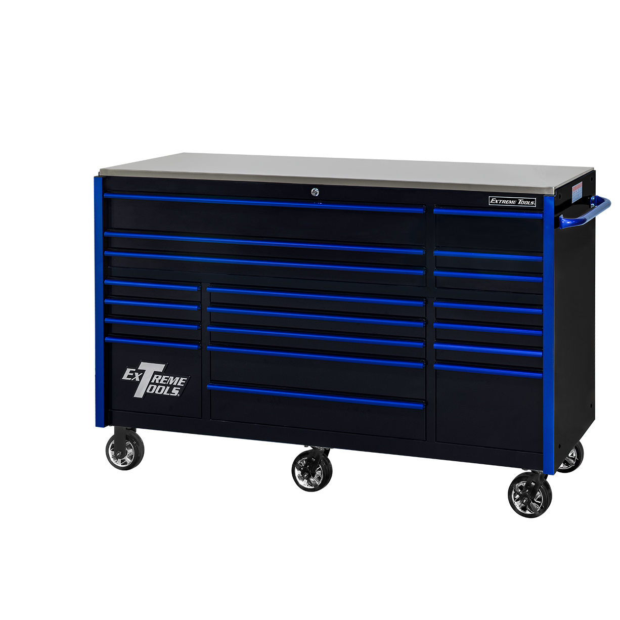 72 x 25 Roller Cabinet, 19 Drawers, 150 lbs. Slides - Rockin Toolboxes