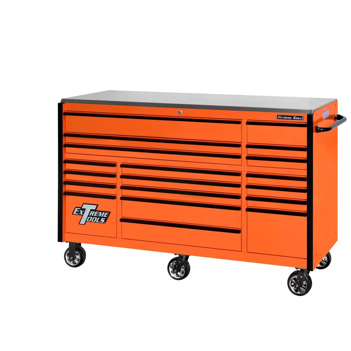 Extreme Tools RX Series 72" 19 Drawers 25" Deep Roller Cabinet, 150 lbs. Slides - Image 4