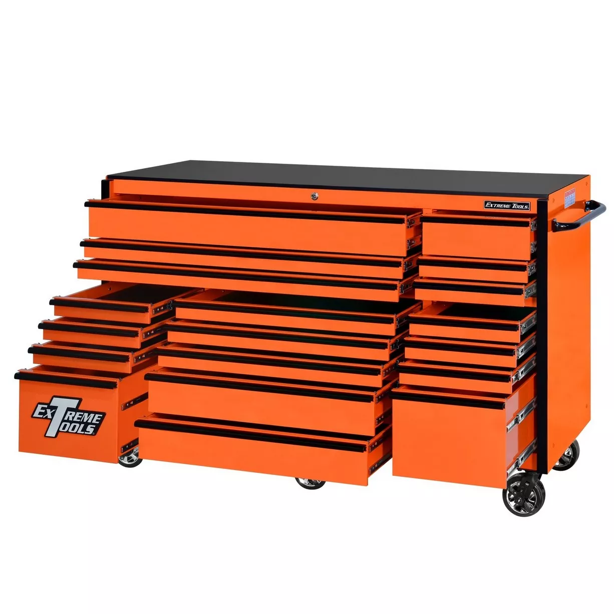 Extreme Tools RX Series 72" 19 Drawers 25" Deep Roller Cabinet, 150 lbs. Slides - Image 3