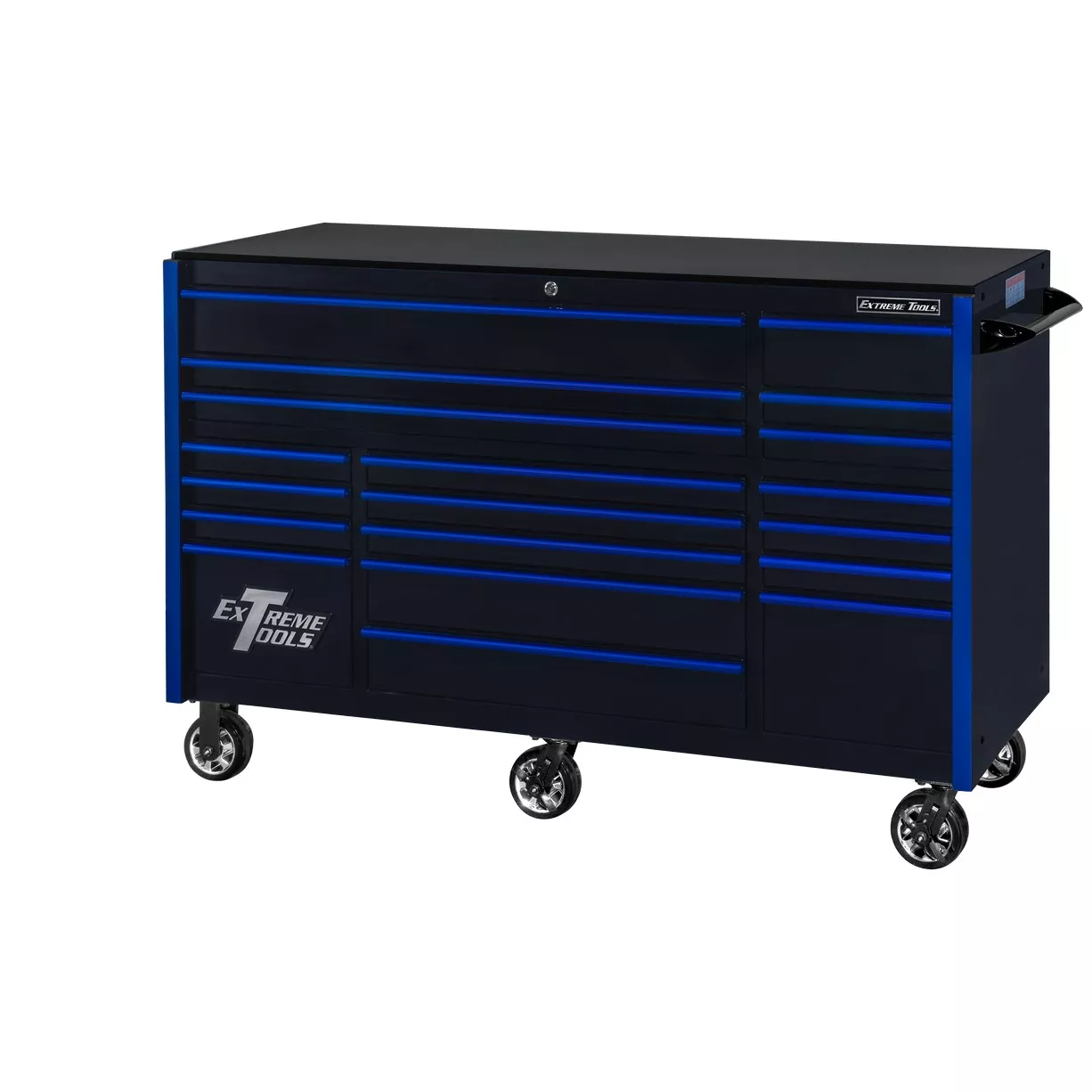 Extreme Tools 72" x 30" Deep, 19 Drawers Triple Bank Roller Cabinet - Image 10