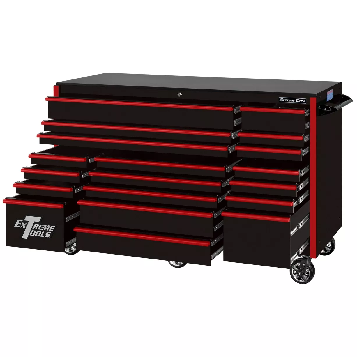 Extreme Tools 72" x 30" Deep, 19 Drawers Triple Bank Roller Cabinet - Image 23
