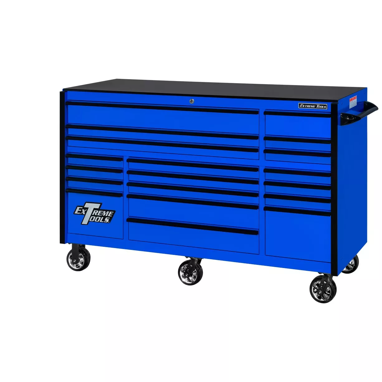 Extreme Tools 72" x 30" Deep, 19 Drawers Triple Bank Roller Cabinet - Image 3