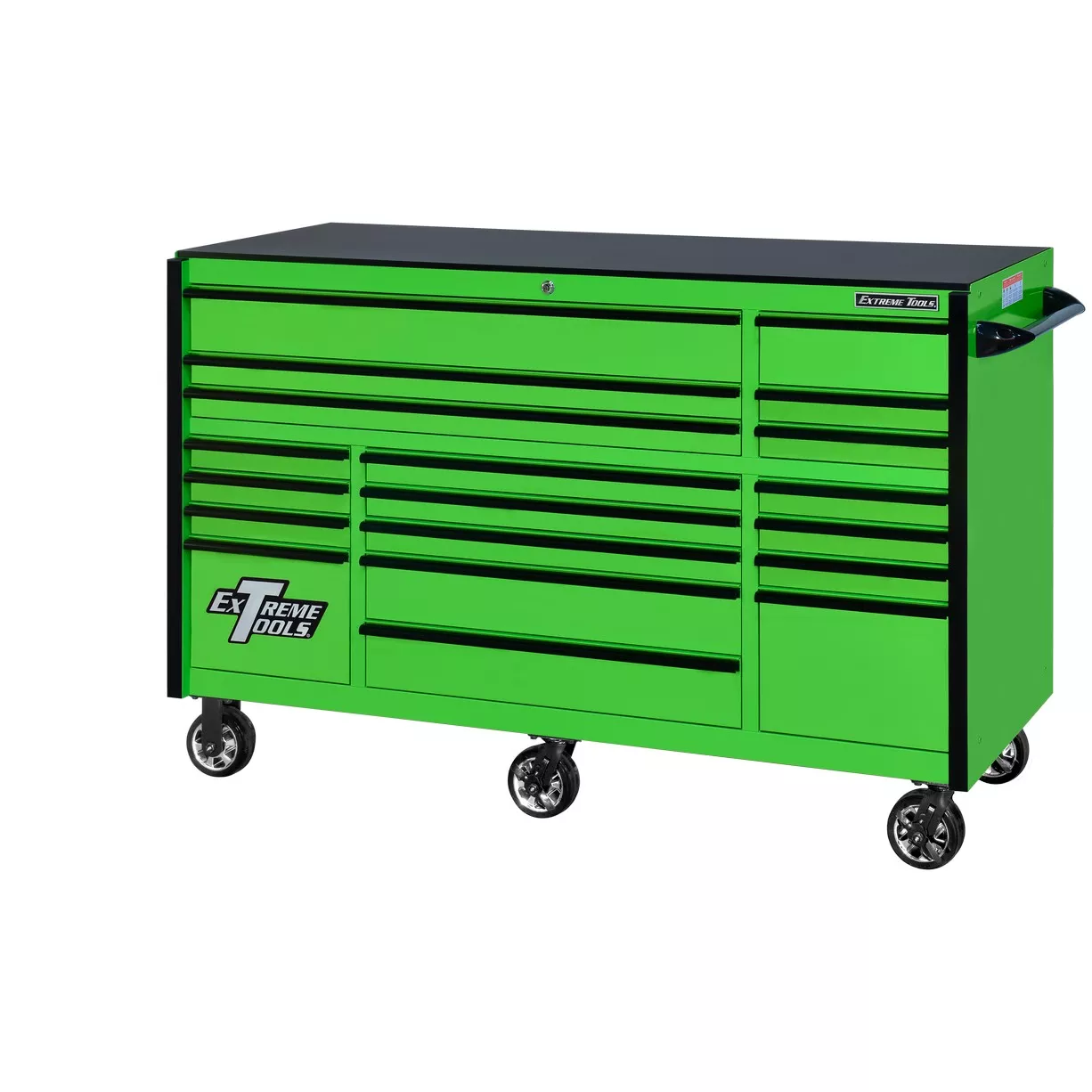 Extreme Tools 72" x 30" Deep, 19 Drawers Triple Bank Roller Cabinet - Image 14