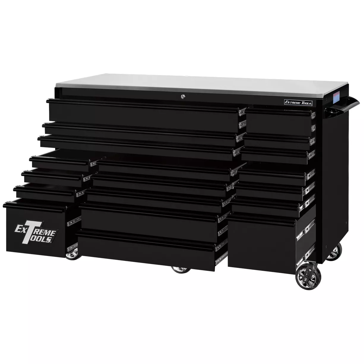 Extreme Tools 72" x 30" Deep, 19 Drawers Triple Bank Roller Cabinet - Image 20