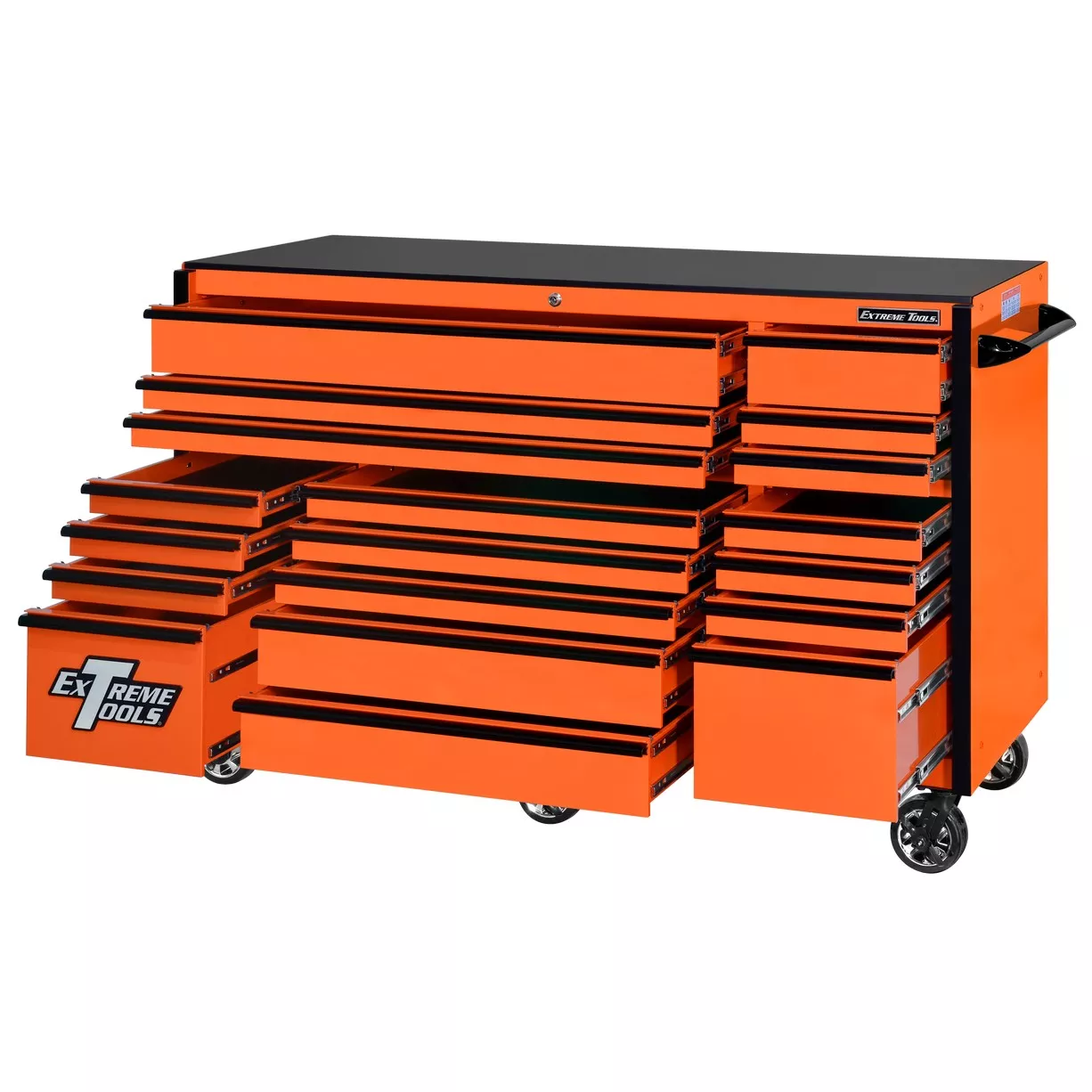 Extreme Tools 72" x 30" Deep, 19 Drawers Triple Bank Roller Cabinet - Image 6