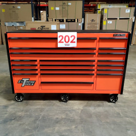 SD-RX722519RCORBK - Scratch & Dent - Extreme Tools RX Series 72 in. x 25 in. 19 Drawers Roller Cabinet, Orange, 150 lbs. Slides - Orange_03