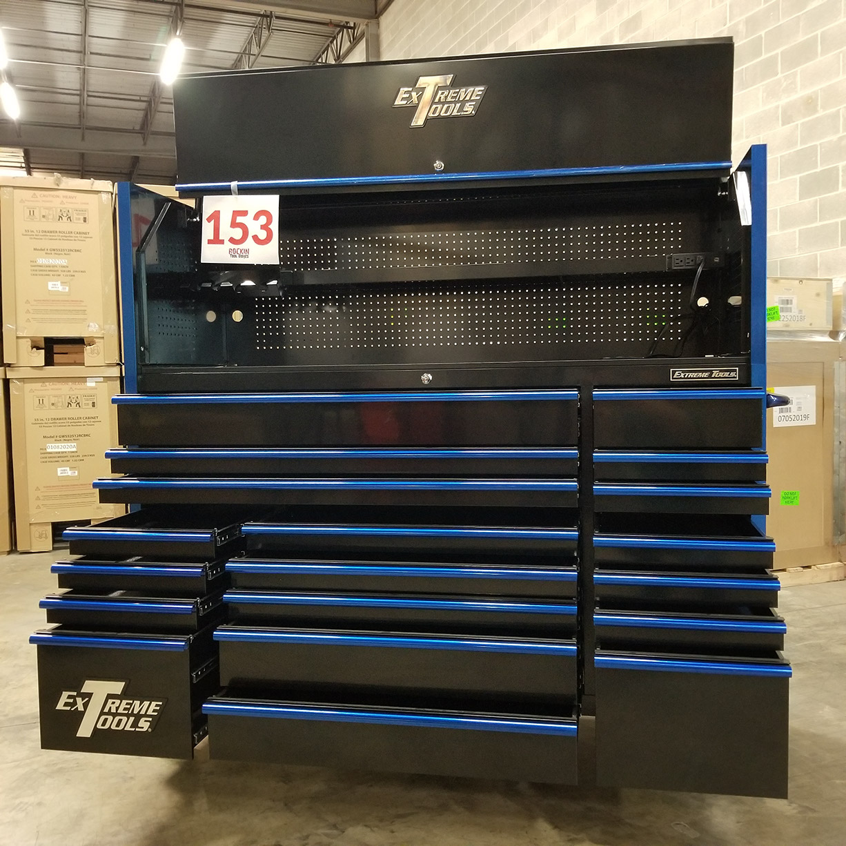 RTB Exclusive Combo: 72 Roller Tool Cabinet, Top Hutch, 2 Side Lockers