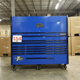 Alternative view of ShowRoom Demo, Extreme Tools 72" x 30" 19 Drawers Roller Cabinet & Power Hutch Combo