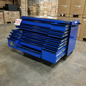 Alternative view of Scratch & Dent Extreme Tools 72" x 30" 19 Drawers Triple Bank Roller Cabinet With Stainless Steel Top - Showroom Demo