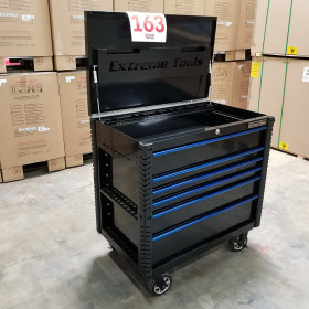 Showroom Demo - Extreme Tools 41" 6-Drawer Deluxe Flip Top Tool Cart - Black/Blue