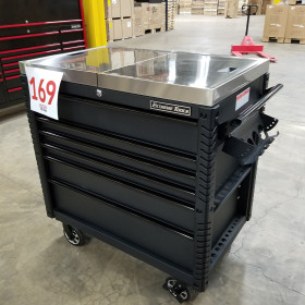Alternative view of Scratch & Dent, Extreme Tools 41" 6-Drawer Deluxe Tool Cart with Pry Bar Holders & Stainless Steel Slide Top - Showroom Demo