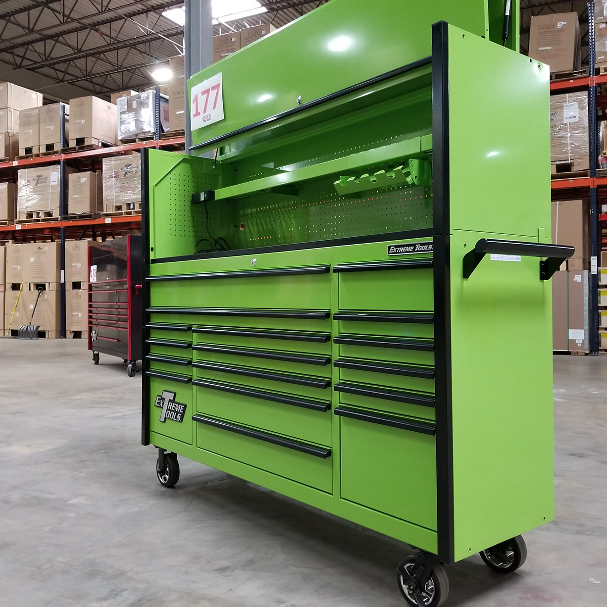 Showroom Demo Extreme Tools 72 x 21 Green Roller Cabinet - RTB