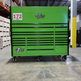 Alternative view of Scratch & Dent, Extreme Tools 72" x 30" 19 Drawers Roller Cabinet & Power Hutch Combo - ShowRoom Demo
