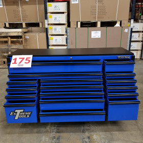 Alternative view of Scratch & Dent, Extreme Tools DX Series 72" x 21" Triple Bank Roller Cabinet, 17 Drawers - Blue/Black Showroom Demo