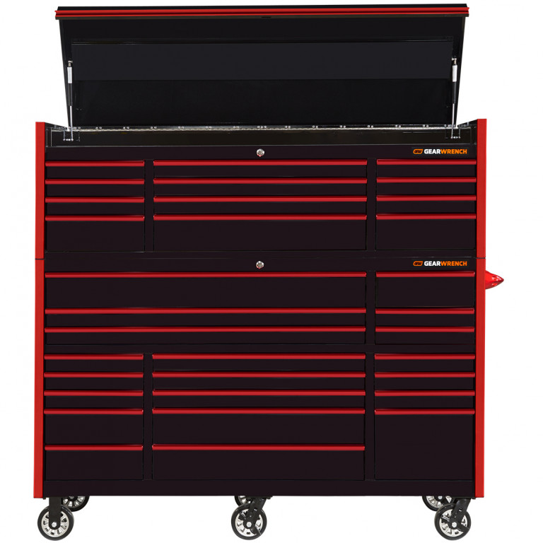 GearWrench 72" x 25" Roller and Top Chest Combo, 33 Drawers Combo