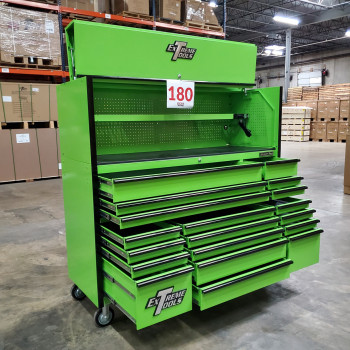 Showroom Demo Extreme Tools 72in. x 25in. Roller and Hutch Combo - Green-06
